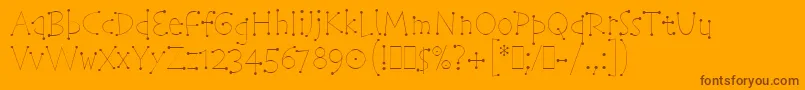 TelegramLetPlain.1.0 Font – Brown Fonts on Orange Background