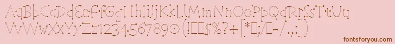 TelegramLetPlain.1.0 Font – Brown Fonts on Pink Background