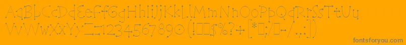 TelegramLetPlain.1.0-Schriftart – Graue Schriften auf orangefarbenem Hintergrund