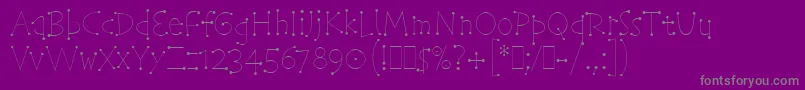 TelegramLetPlain.1.0 Font – Gray Fonts on Purple Background