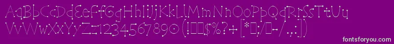 TelegramLetPlain.1.0 Font – Green Fonts on Purple Background