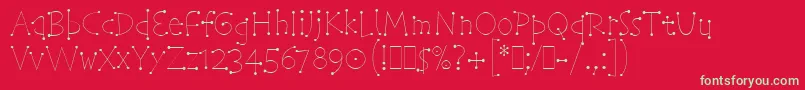 TelegramLetPlain.1.0 Font – Green Fonts on Red Background