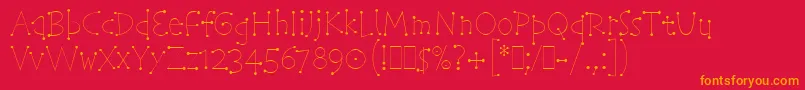 TelegramLetPlain.1.0 Font – Orange Fonts on Red Background