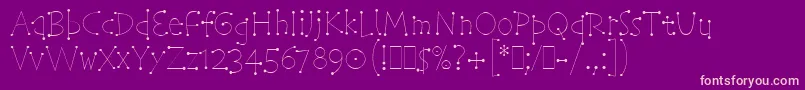 TelegramLetPlain.1.0 Font – Pink Fonts on Purple Background