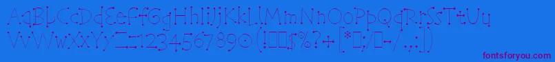 TelegramLetPlain.1.0 Font – Purple Fonts on Blue Background