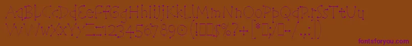 Шрифт TelegramLetPlain.1.0 – фиолетовые шрифты на коричневом фоне