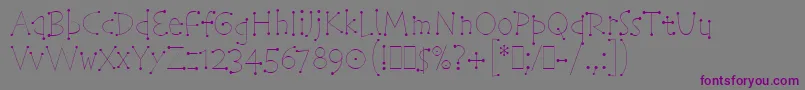Шрифт TelegramLetPlain.1.0 – фиолетовые шрифты на сером фоне