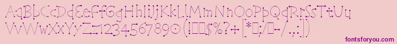 TelegramLetPlain.1.0 Font – Purple Fonts on Pink Background