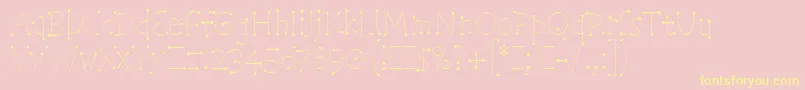 TelegramLetPlain.1.0-Schriftart – Gelbe Schriften auf rosa Hintergrund