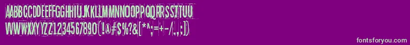 BlueSkyBlueGrass Font – Green Fonts on Purple Background