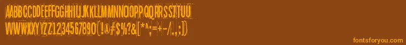 BlueSkyBlueGrass Font – Orange Fonts on Brown Background