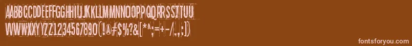BlueSkyBlueGrass Font – Pink Fonts on Brown Background