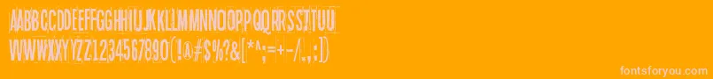 BlueSkyBlueGrass Font – Pink Fonts on Orange Background