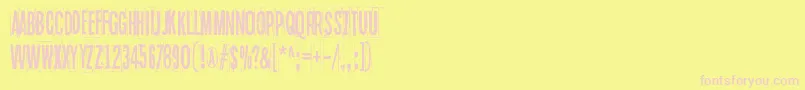 BlueSkyBlueGrass Font – Pink Fonts on Yellow Background
