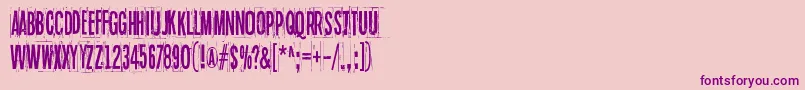 BlueSkyBlueGrass Font – Purple Fonts on Pink Background