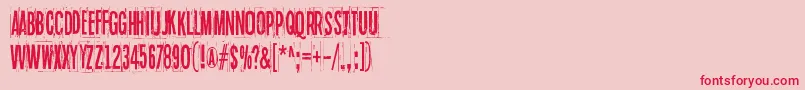 BlueSkyBlueGrass Font – Red Fonts on Pink Background