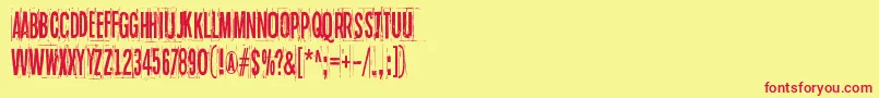 BlueSkyBlueGrass Font – Red Fonts on Yellow Background