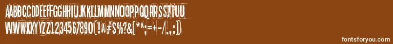 フォントBlueSkyBlueGrass – 茶色の背景に白い文字