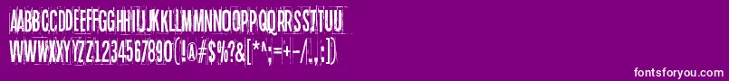 Police BlueSkyBlueGrass – polices blanches sur fond violet