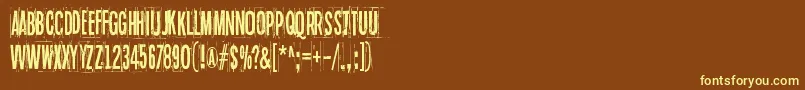 BlueSkyBlueGrass Font – Yellow Fonts on Brown Background