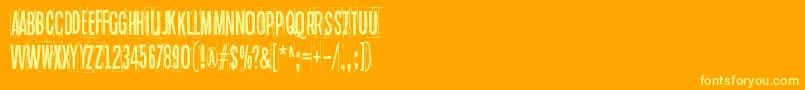 BlueSkyBlueGrass Font – Yellow Fonts on Orange Background