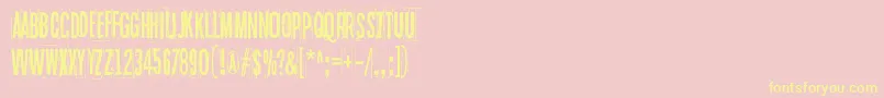 BlueSkyBlueGrass-Schriftart – Gelbe Schriften auf rosa Hintergrund