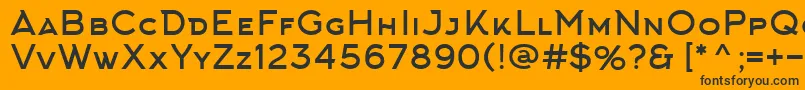 ArkhipFont Font – Black Fonts on Orange Background