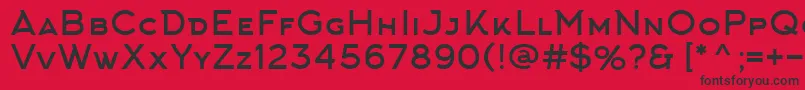 ArkhipFont Font – Black Fonts on Red Background