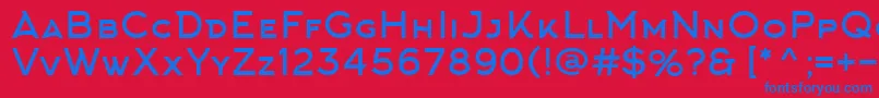 ArkhipFont Font – Blue Fonts on Red Background