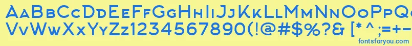 ArkhipFont Font – Blue Fonts on Yellow Background