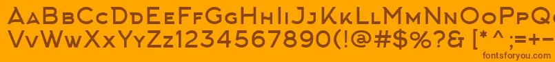 ArkhipFont Font – Brown Fonts on Orange Background
