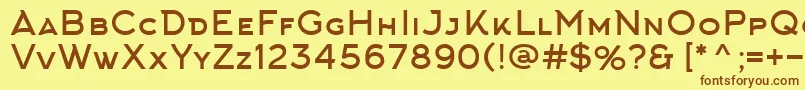 ArkhipFont Font – Brown Fonts on Yellow Background