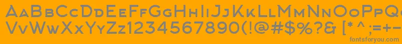 ArkhipFont Font – Gray Fonts on Orange Background