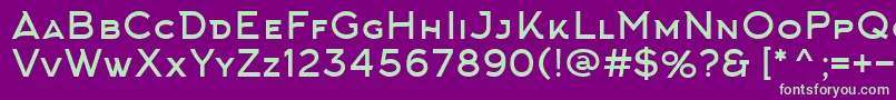 ArkhipFont Font – Green Fonts on Purple Background