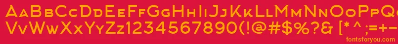 フォントArkhipFont – 赤い背景にオレンジの文字