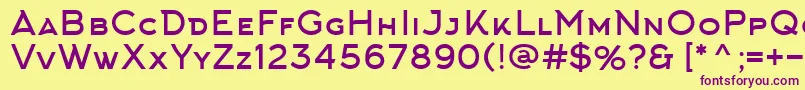 ArkhipFont Font – Purple Fonts on Yellow Background