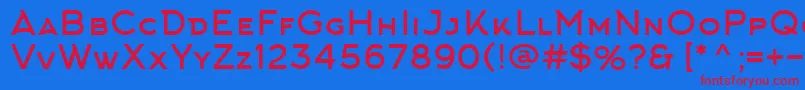 ArkhipFont Font – Red Fonts on Blue Background