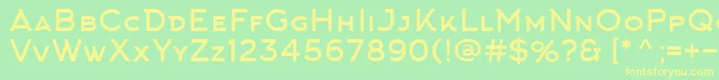 ArkhipFont Font – Yellow Fonts on Green Background