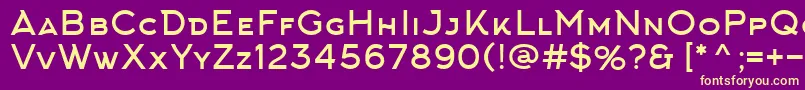 Fonte ArkhipFont – fontes amarelas em um fundo roxo