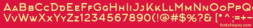 ArkhipFont Font – Yellow Fonts on Red Background