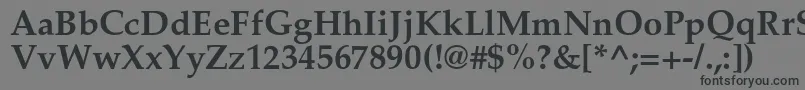 PalladiumcBold-Schriftart – Schwarze Schriften auf grauem Hintergrund