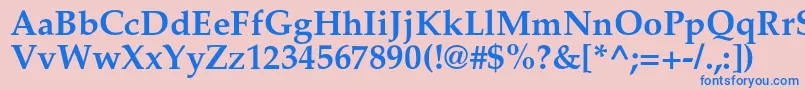 PalladiumcBold Font – Blue Fonts on Pink Background