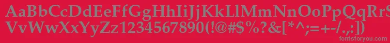 PalladiumcBold Font – Gray Fonts on Red Background