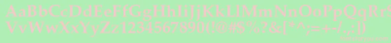 PalladiumcBold Font – Pink Fonts on Green Background