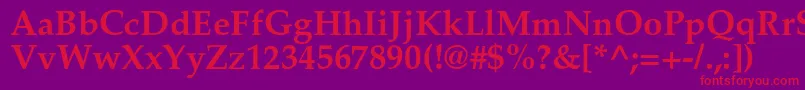 PalladiumcBold Font – Red Fonts on Purple Background