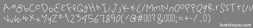 フォントHappyDay – 灰色の背景に白い文字