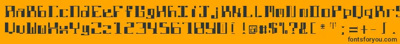 DbeLithium Font – Black Fonts on Orange Background