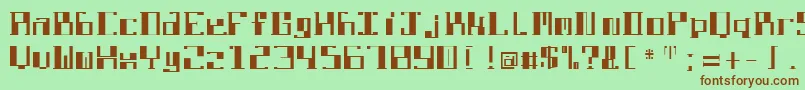 DbeLithium Font – Brown Fonts on Green Background