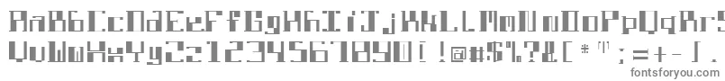 フォントDbeLithium – 白い背景に灰色の文字