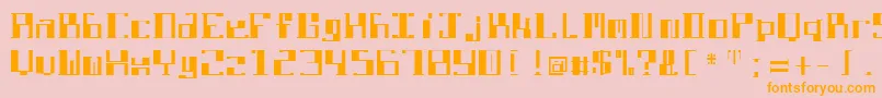 DbeLithium Font – Orange Fonts on Pink Background